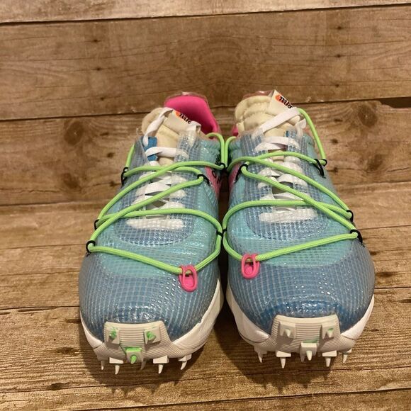 NEW NIKE x OFF-WHITE WS VAPOR STREET POLARIZED BLUE CD8178-400 SZ M9/W10.5 - Picture 2 of 8